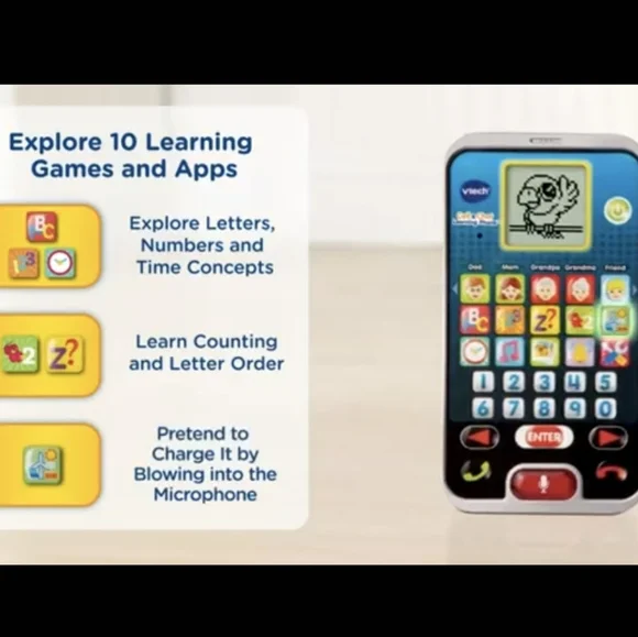 VTech Interactive Learning Phone - Black - Picture 5 of 5